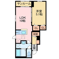 グラシオッソ坂井Ⅰの物件間取画像